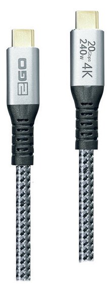 2GO Schnellladekabel USB-C 240W 20Gbps Thunderbolt - Digital/Daten