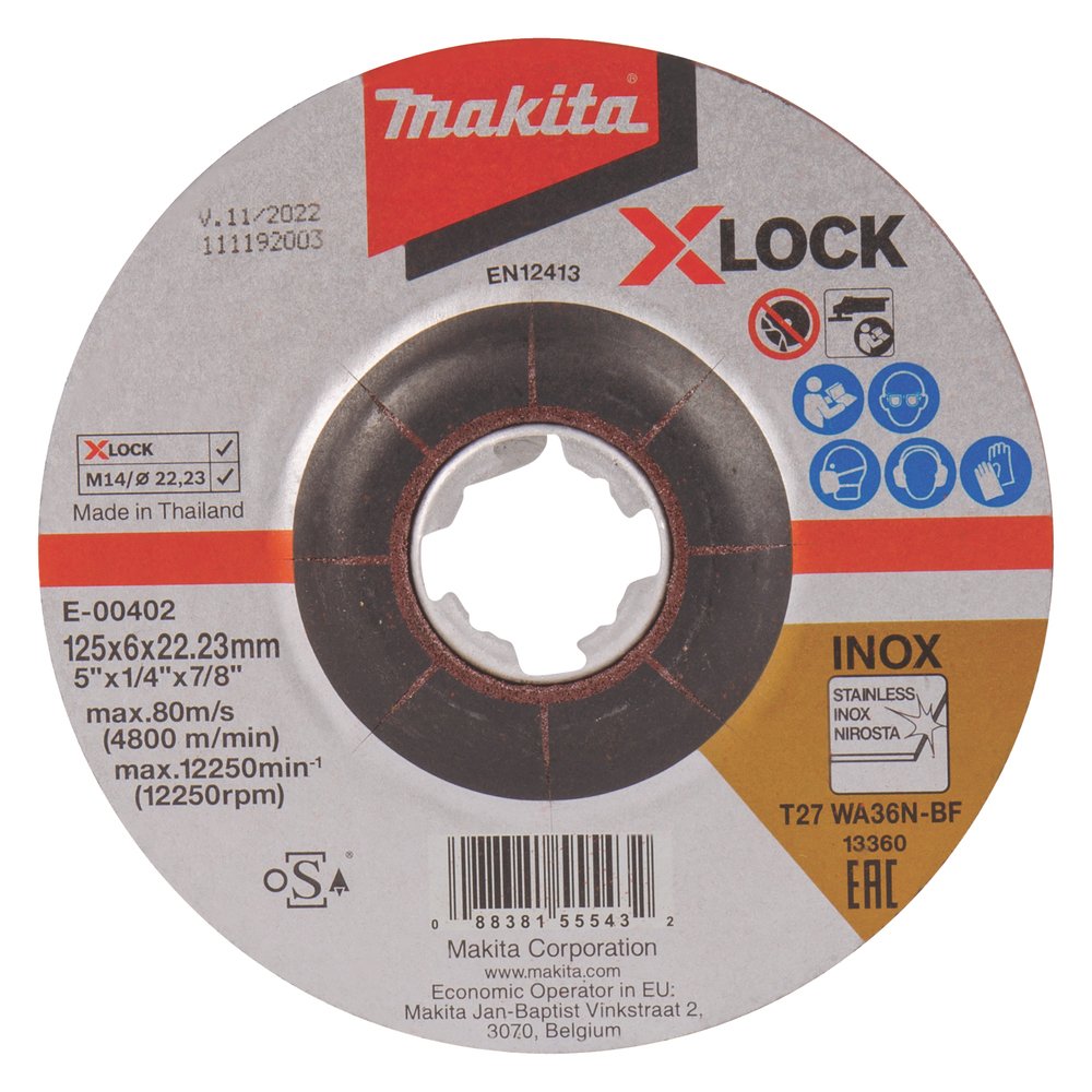 Makita E-00402 - Schleifscheibe - Metall - Makita - 2,22 cm - 12,5 cm - 6 mm