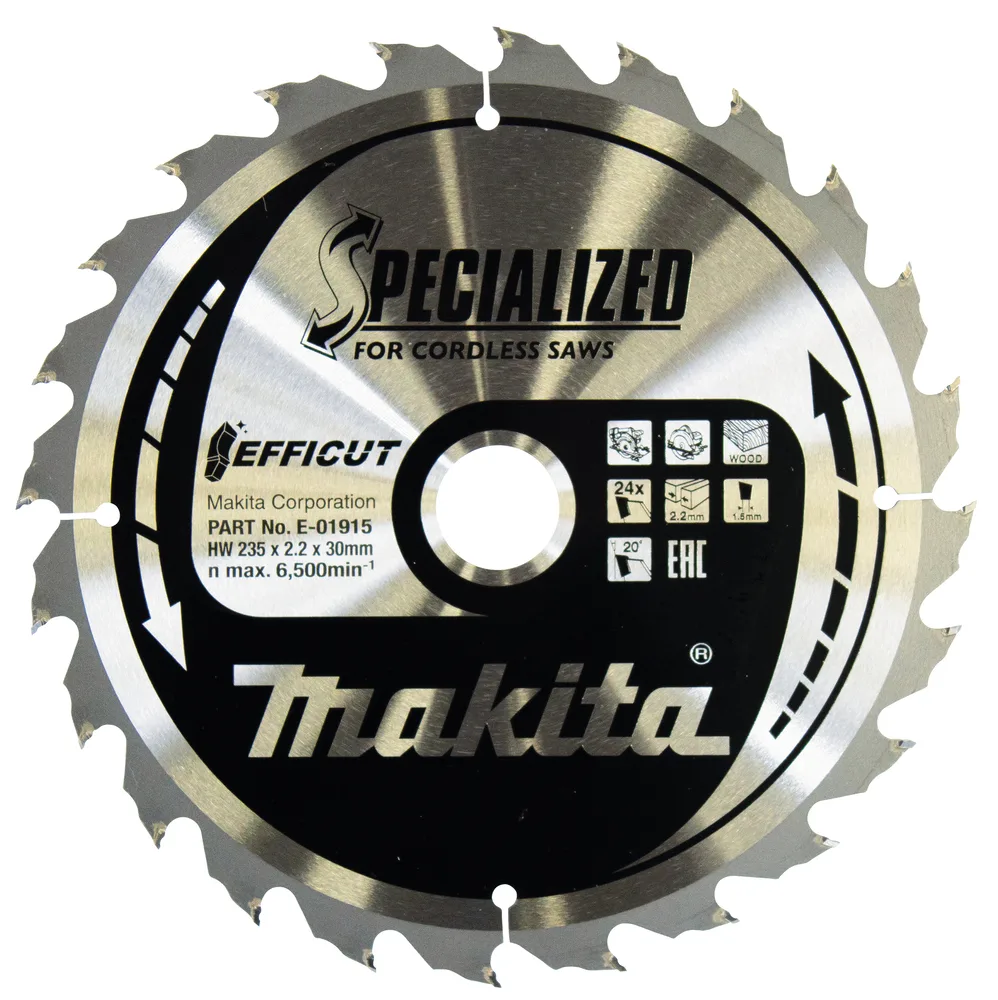 Makita Efficut - Kreissägeblatt - für Holz - 235 mm, Ansicht 2