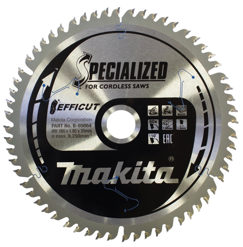 Makita Efficut - Kreissägeblatt - für Holz, Metall, Laminat, mitteldichte Holzfaserplatte (MDF)