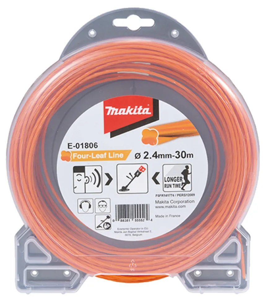 Makita Fadenstücke - 2.4 mm - Länge: 30 m - für Makita DUR368AZ, DUR368LZ, DUR369AZ, UR012GZ02, UR101CZ, Ansicht 2