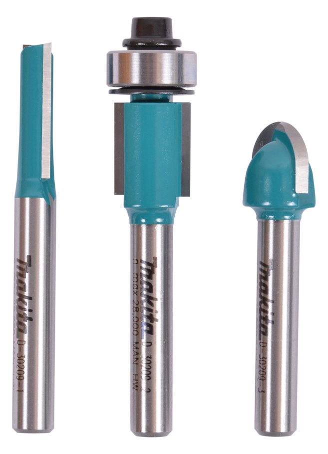 Makita Fräs-Bitsatz - 3 Stücke - für Makita DRT50Z
