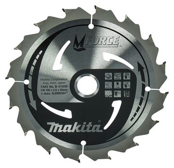 Makita M-Force - Kreissägeblatt - für Holz - 165 mm - 16 von LumaTech