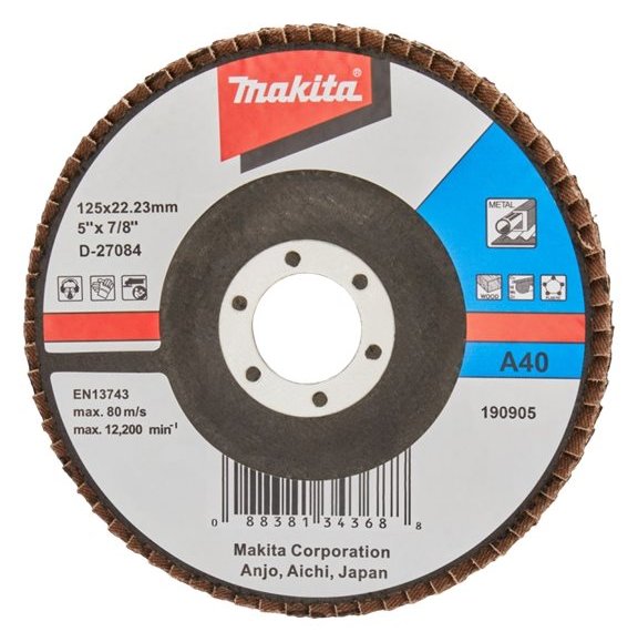 Makita Schleifscheibe - für Holz, Metall, Kunststoff, nicht eisenhaltiges Metall
