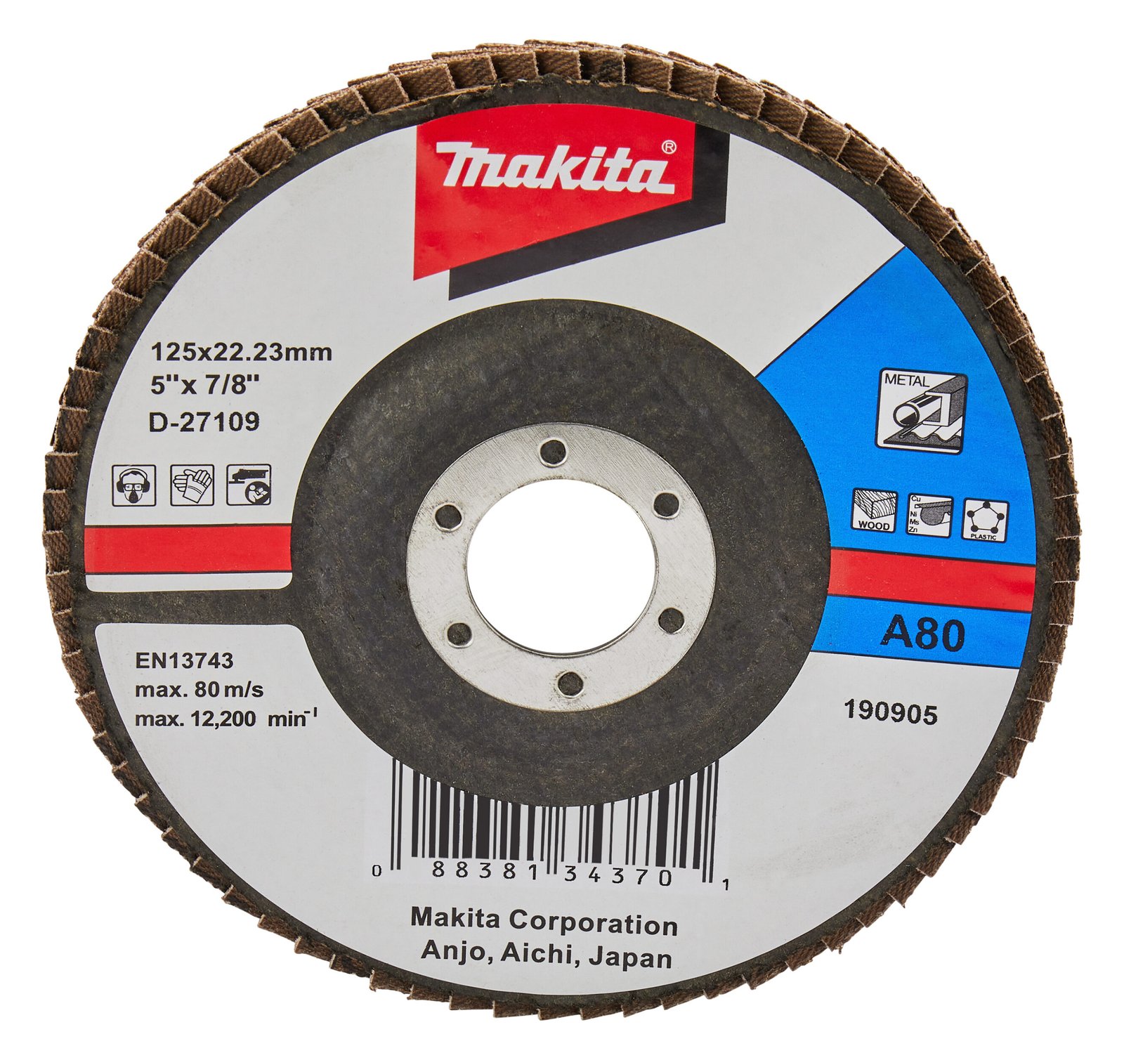 Makita Schleifscheibe - für Holz, Metall, Kunststoff, nicht eisenhaltiges Metall
