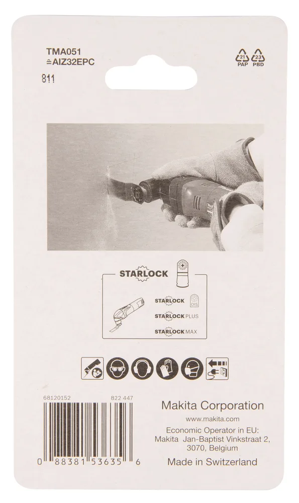 Makita TMA051 - Tauchsägenschneidblatt - für Holz, Spanplatte, Sperrholz, Weichholz, Epoxid, Laminatbodenbelag, Ansicht 2