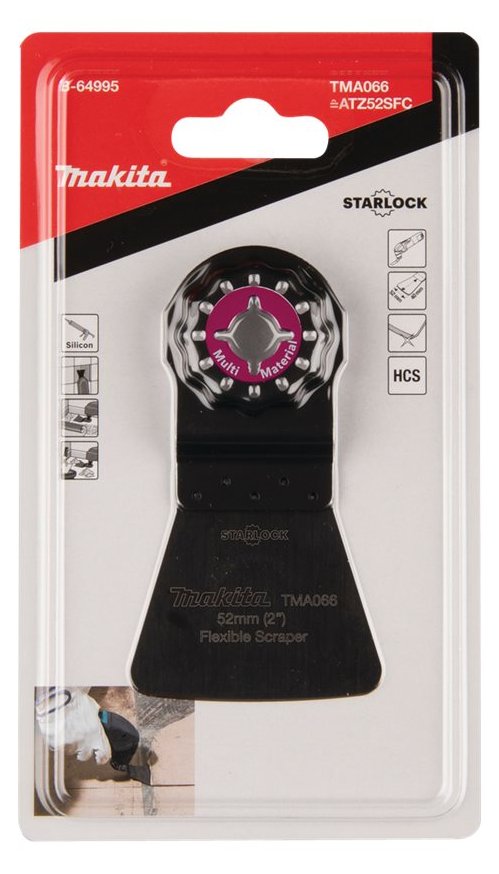 Makita TMA066 - Spachtel - für Fliesenkleber, Farbe, weiche Rückstände, Fugensilikon