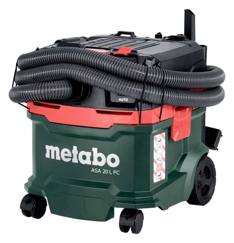 Metabo ASA 20 L PC - 1200 W - Zylinder-Vakuum - Trocken&Nass - 20 l - 78 dB - Schwarz - Grün - Rot