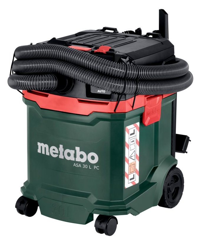Metabo ASA 30 L PC - 1200 W - Trommel-Vakuum - Trocken&Nass - 30 l - 78 dB - Schwarz - Grün - Rot