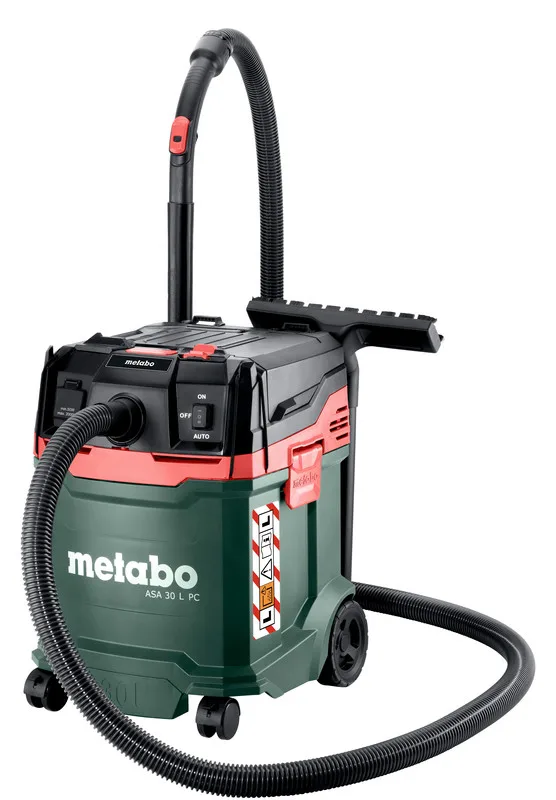 Metabo ASA 30 L PC - 1200 W - Trommel-Vakuum - Trocken&Nass - 30 l - 78 dB - Schwarz - Grün - Rot, Ansicht 2