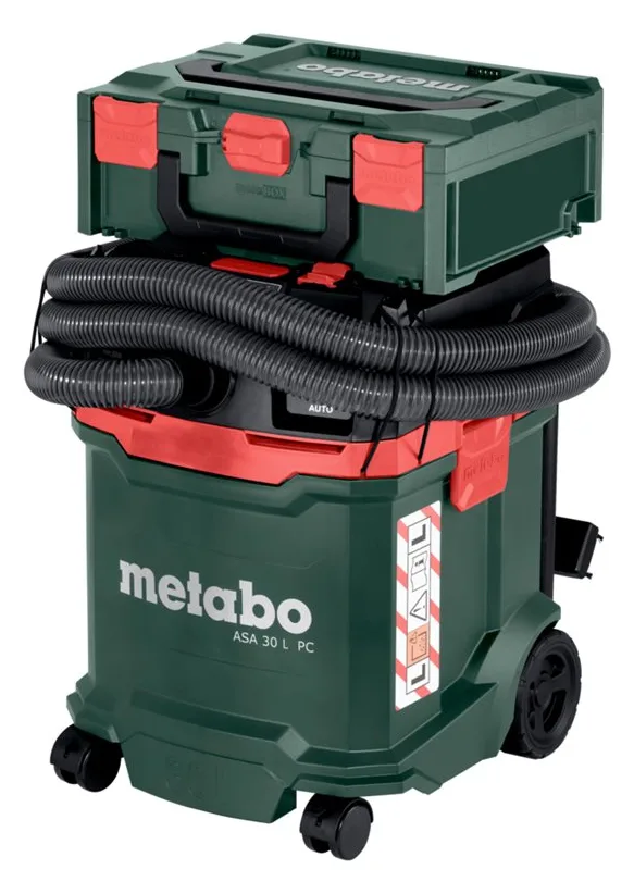 Metabo ASA 30 L PC - 1200 W - Trommel-Vakuum - Trocken&Nass - 30 l - 78 dB - Schwarz - Grün - Rot, Ansicht 3