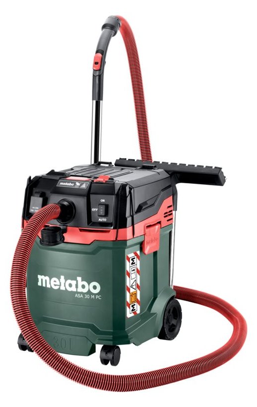 Metabo ASA 30 M PC - 1200 W - Trommel-Vakuum - Trocken&Nass - 30 l - 78 dB - Schwarz - Grün - Rot