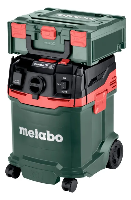 Metabo ASA 30 M PC - 1200 W - Trommel-Vakuum - Trocken&Nass - 30 l - 78 dB - Schwarz - Grün - Rot, Ansicht 3
