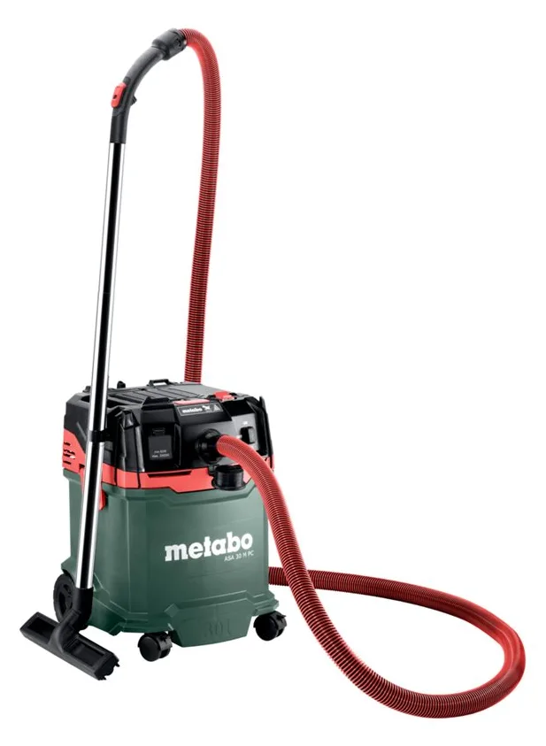 Metabo ASA 30 M PC - 1200 W - Trommel-Vakuum - Trocken&Nass - 30 l - 78 dB - Schwarz - Grün - Rot, Ansicht 4