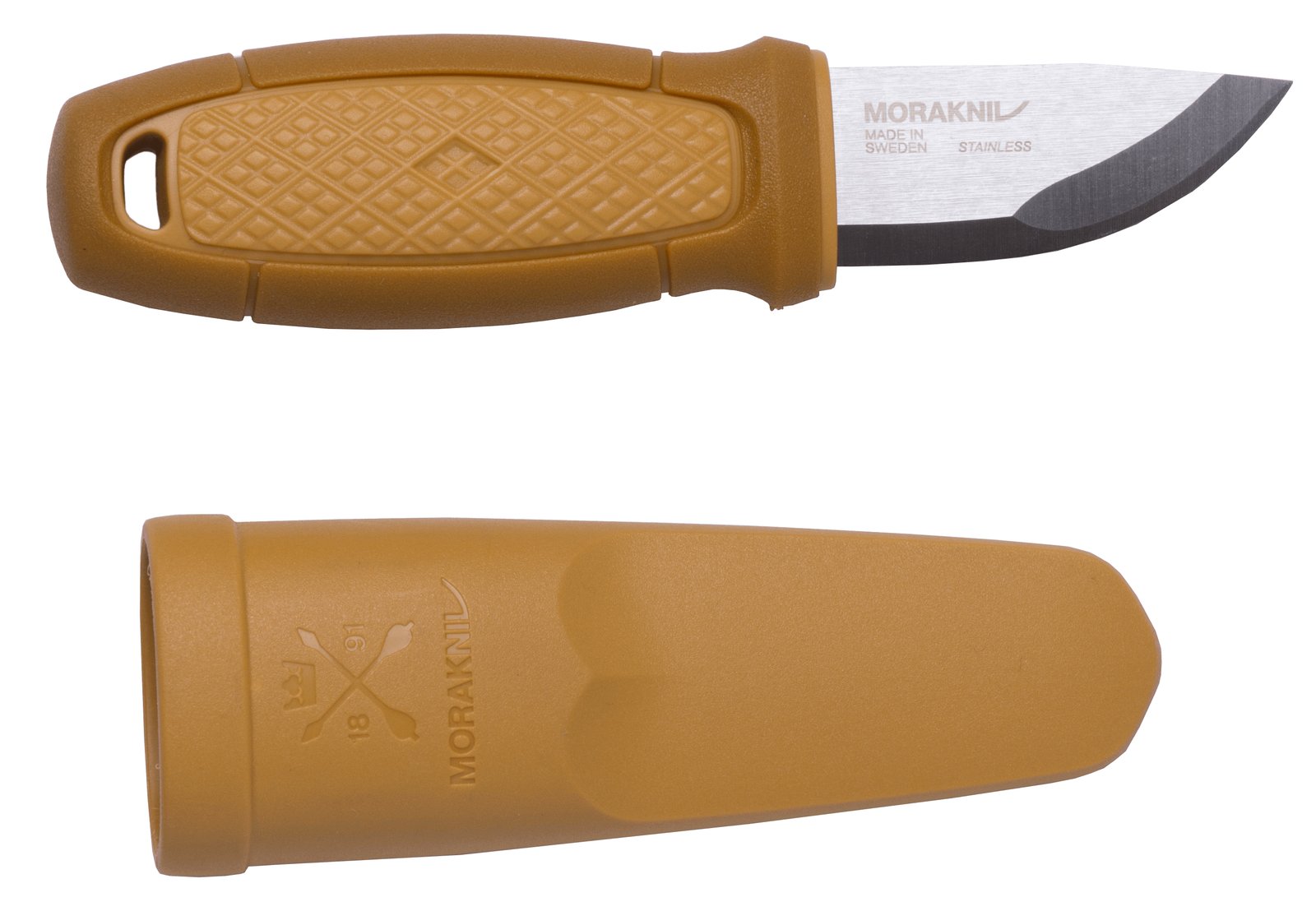 Morakniv Eldris - Einzelbild - Jagdmesser - Absetzpunkt - Edelstahl - Thermoplastisches Elastomer (TPE) - Gelb