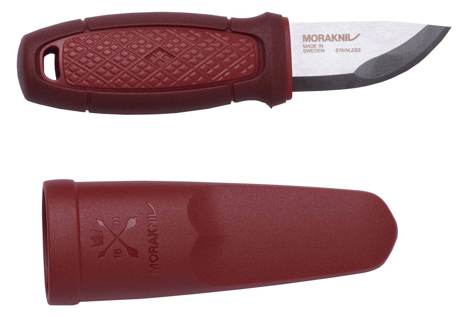 Morakniv Eldris - Einzelbild - Jagdmesser - Absetzpunkt - Edelstahl - Thermoplastisches Elastomer (TPE) - Rot