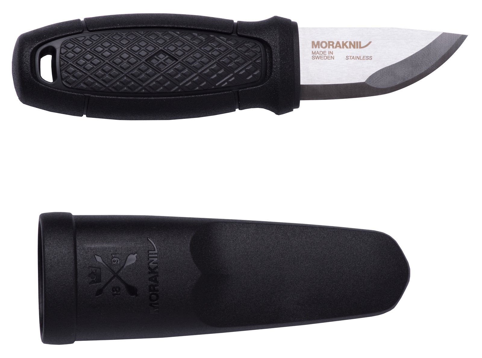 Morakniv Eldris - Einzelbild - Jagdmesser - Absetzpunkt - Edelstahl - Thermoplastisches Elastomer (TPE) - Schwarz