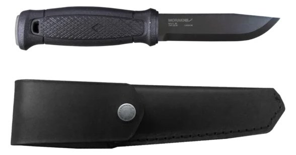 Morakniv Garberg - Einzelbild - Jagdmesser - Absetzpunkt - Karbonstahl - Polyamid - Schwarz