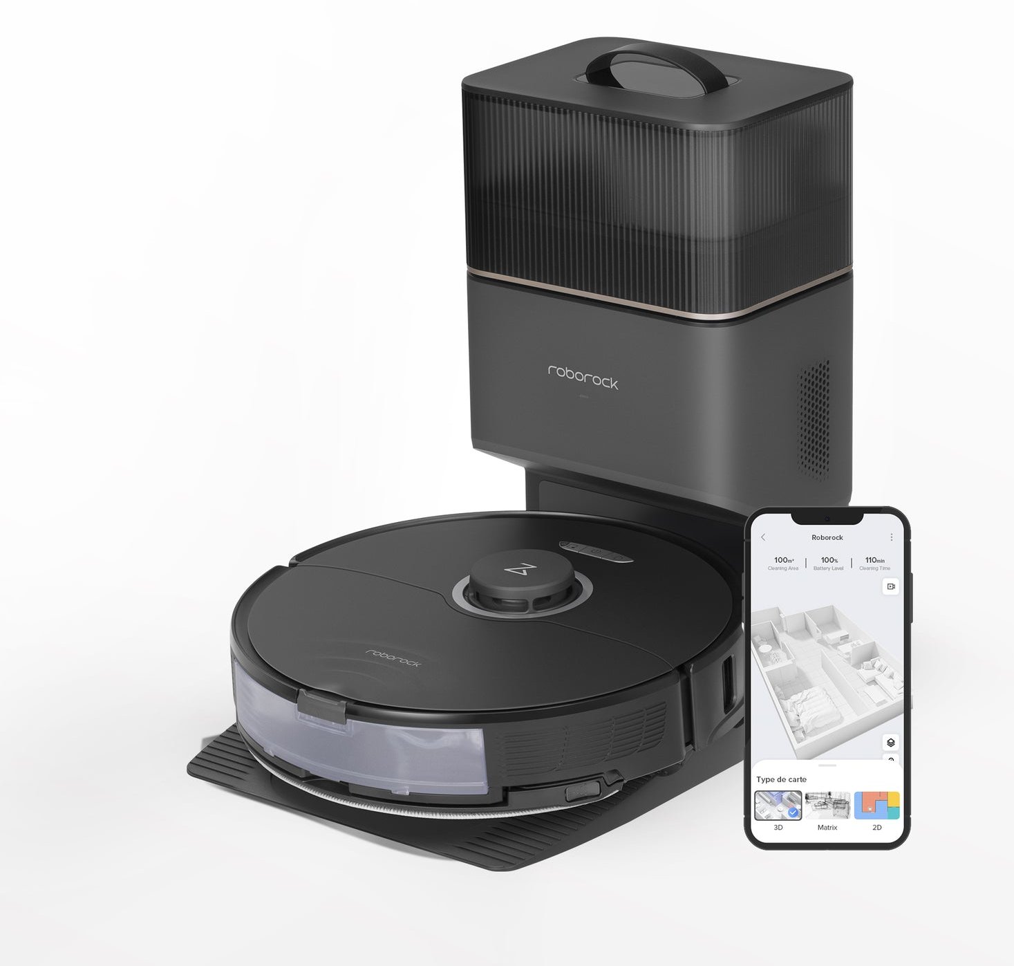 Roborock S8+ Saug-/Wischroboter inkl. Absaugstation schwarz