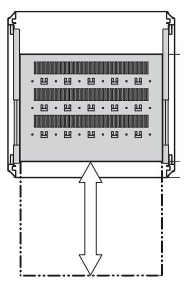 SCHROFF 19"SHELF TELE.2U 700D RAL7021 - Rack-Zubehör