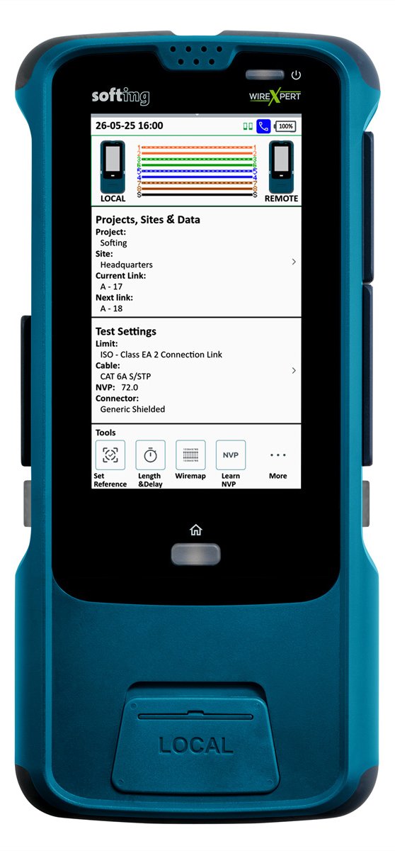 Softing IT Networks WireXpert MP C6A LAN Kupferkabel-Zertifizierer - Klasse D E EA F 600