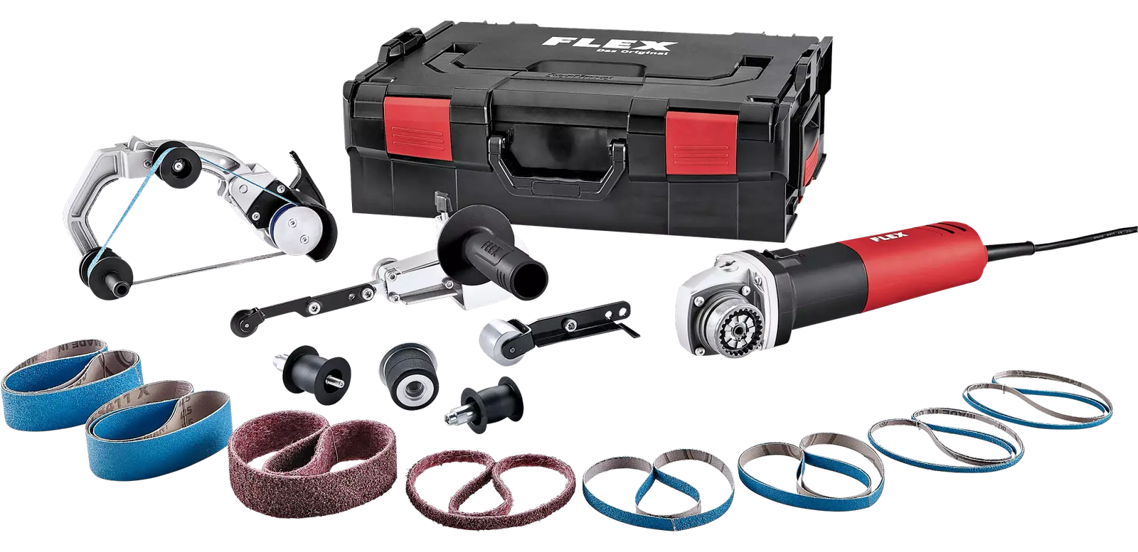 FLEX BRE 8-4 INOX Set Rohrbandschleifer und Bandfeile TRINOXFLEX im Set