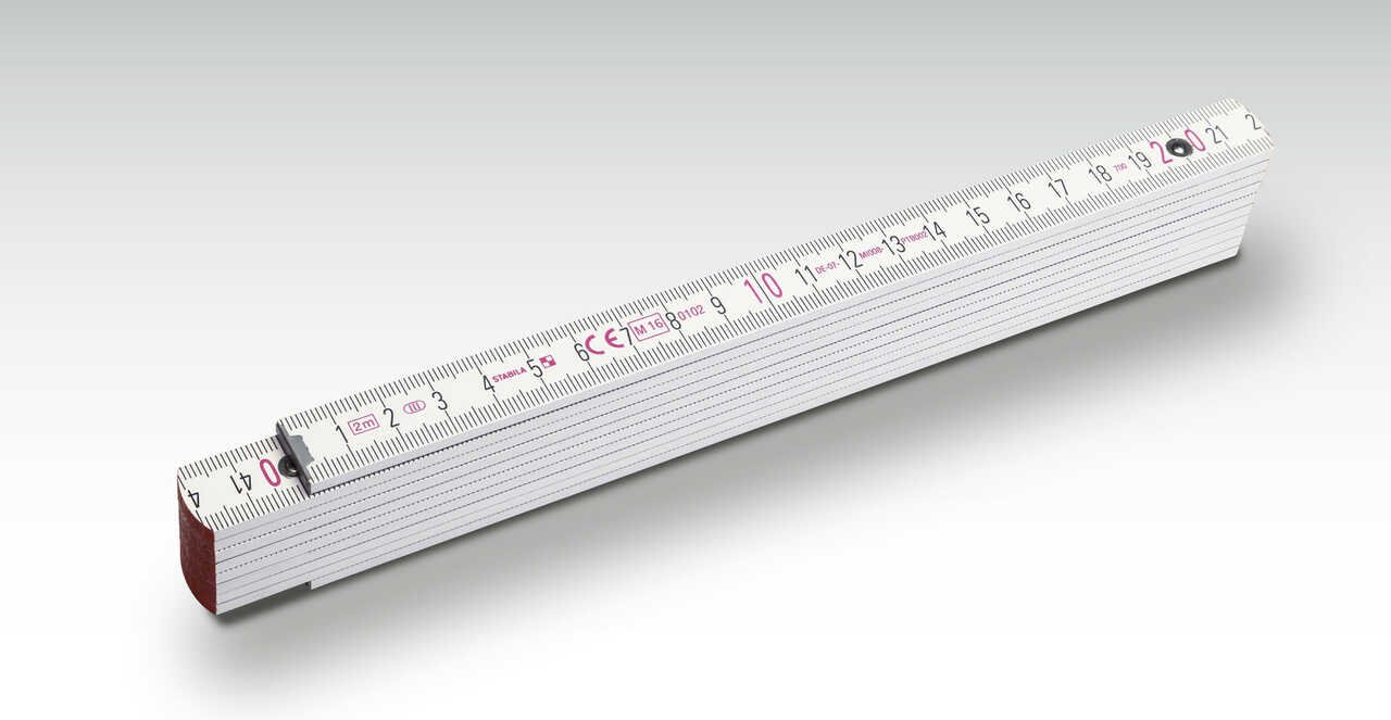 Stabila 01334 - Buche - Metrisch - cm - mm - Weiß - cm/mm - III