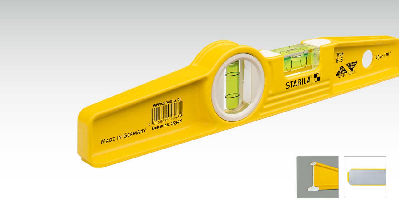 Stabila 02501 - Wasserwaage - 0,25 m - Gelb - 0,5 mm/m - Aluminium