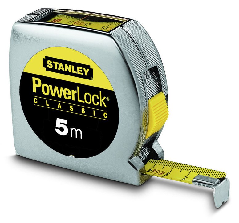 Stanley Bandmaß PowerLock mit Sichtfenster (Kunststoffgehäuse) - 90 mm - 40 mm - 150 mm - 206 g