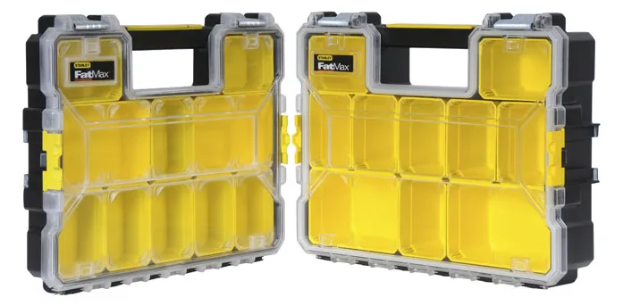 Stanley Profi-Organizer FatMax tiefe Fächer Metallschließen wasserdicht - Kasten für Kleinteile - 446 mm - 357 mm, Ansicht 2