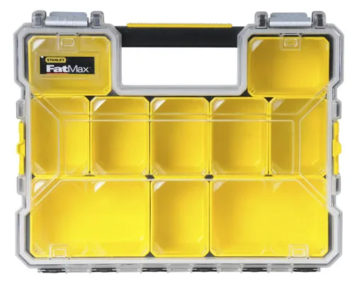 Stanley Profi-Organizer FatMax tiefe Fächer Metallschließen wasserdicht - Kasten für Kleinteile - 446 mm - 357 mm, Ansicht 4