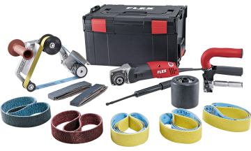 FLEX BSE 14-3 INOX Set Satiniermaschine und Rohrbandschleifer TRINOXFLEX im Set von H-Austria Tools