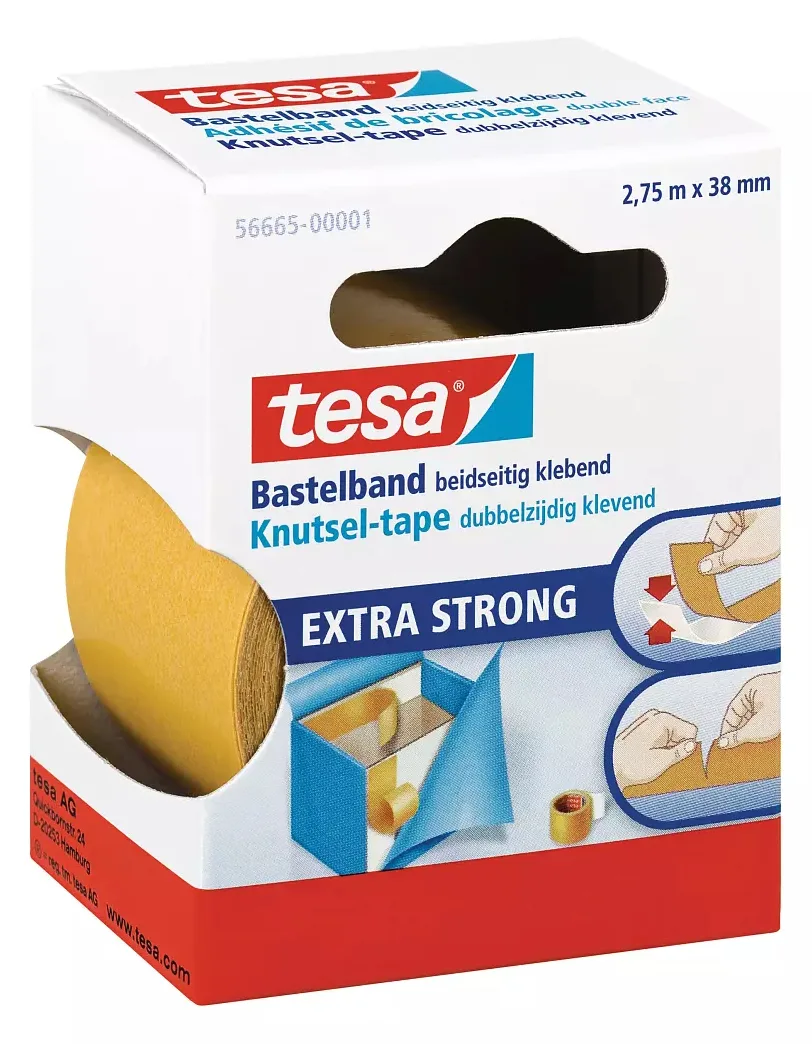 Tesa 56665-00001-01 - Transparent - Monochromatisch - Dauerhaft - 2,75 m - 38 mm - Box, Ansicht 2