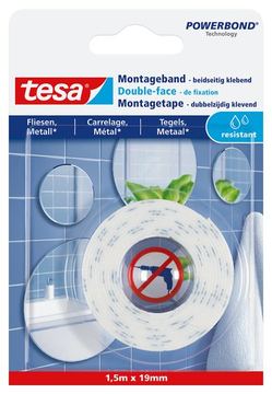 Tesa 77744-00000 - Montageband - Weiß - 1,5 m - Indoor - Glas - Metall - Kunststoff - 19 mm von LumaTech