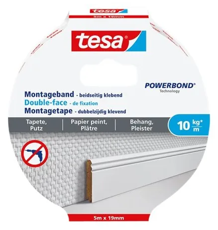 Tesa Powerbond - Doppelseitiges Klebeband - 19 mm x 5 m, Ansicht 2