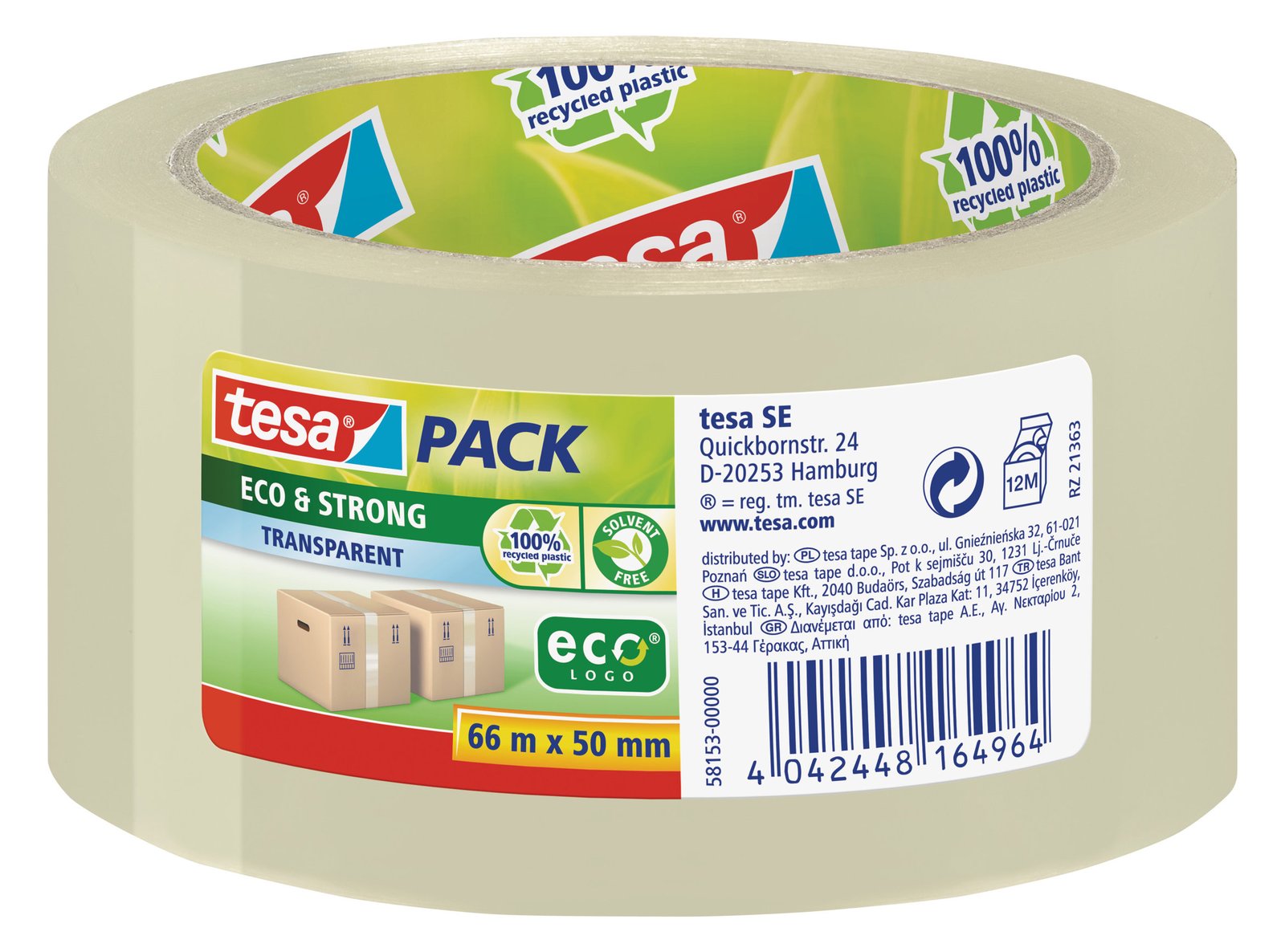 Tesa Tesapack Eco & Strong - Packband - 50 mm x 66 m