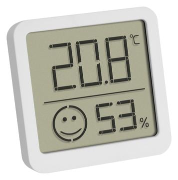 TFA 30.5053.02 - Elektronisches Umgebungsthermometer - Drinnen/Draußen - Digital - Silber - Weiß - Kunststoff - Wand