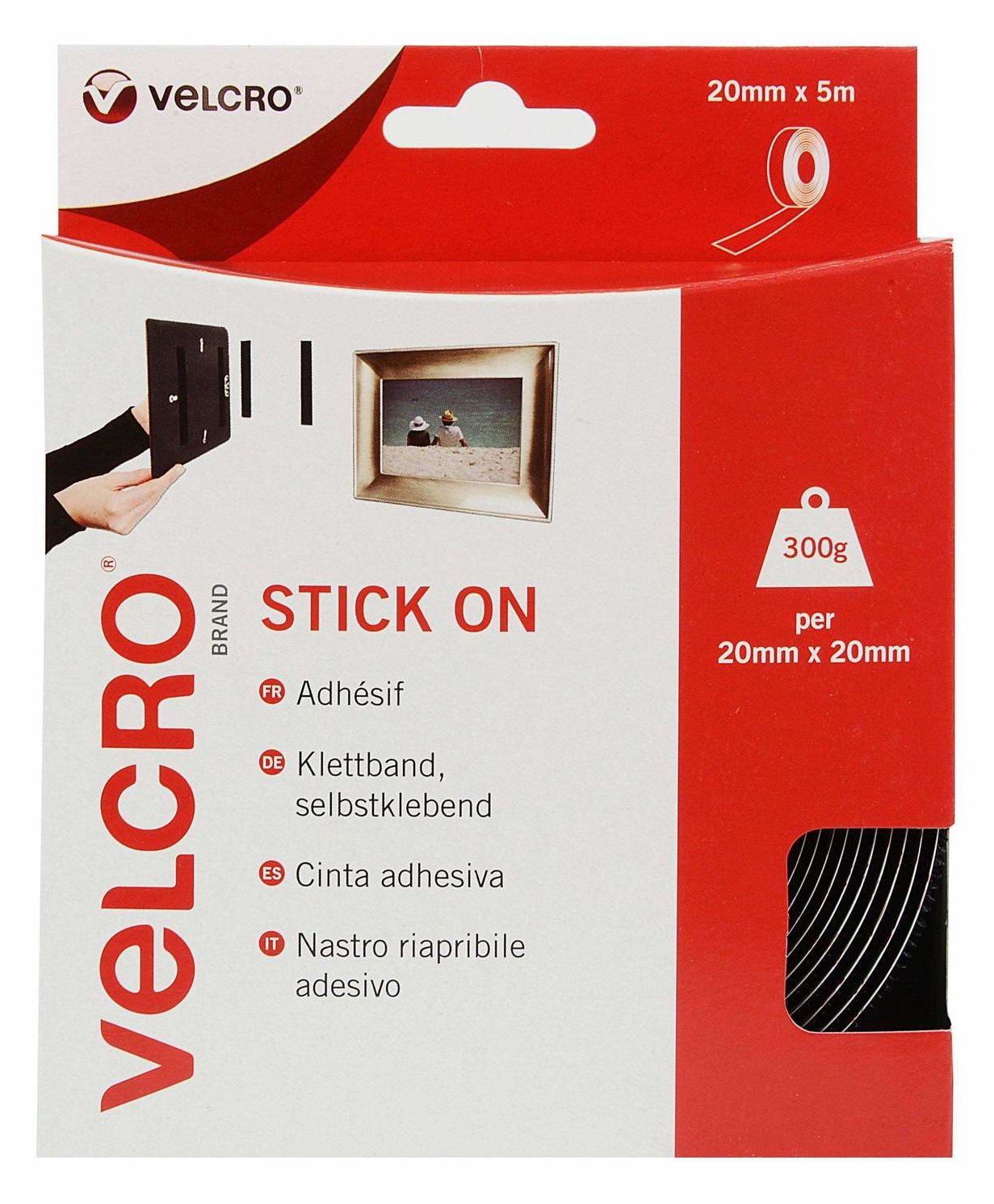 VELCRO VEL-EC60217 - Schwarz - 20 mm - 5 m - 1 Stück(e) - Box