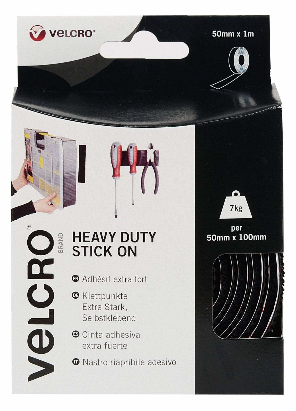 VELCRO VEL-EC60241 - Schwarz - 50 mm - 1 m - 1 Stück(e) - Box