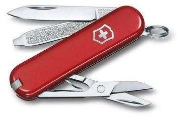 Victorinox 0.6223.G - Messer mit Feststellklinge - Multi-Tool-Messer - Absetzpunkt - ABS Synthetik - Rot - 7 Werkzeug von LumaTech
