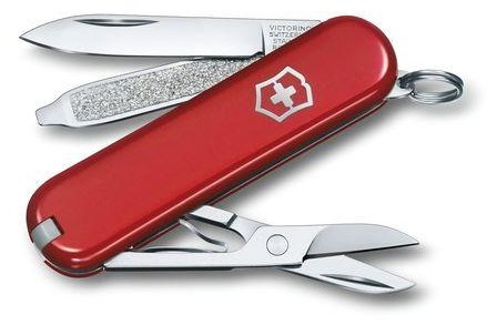 Victorinox 0.6223.G - Messer mit Feststellklinge - Multi-Tool-Messer - Absetzpunkt - ABS Synthetik - Rot - 7 Werkzeug