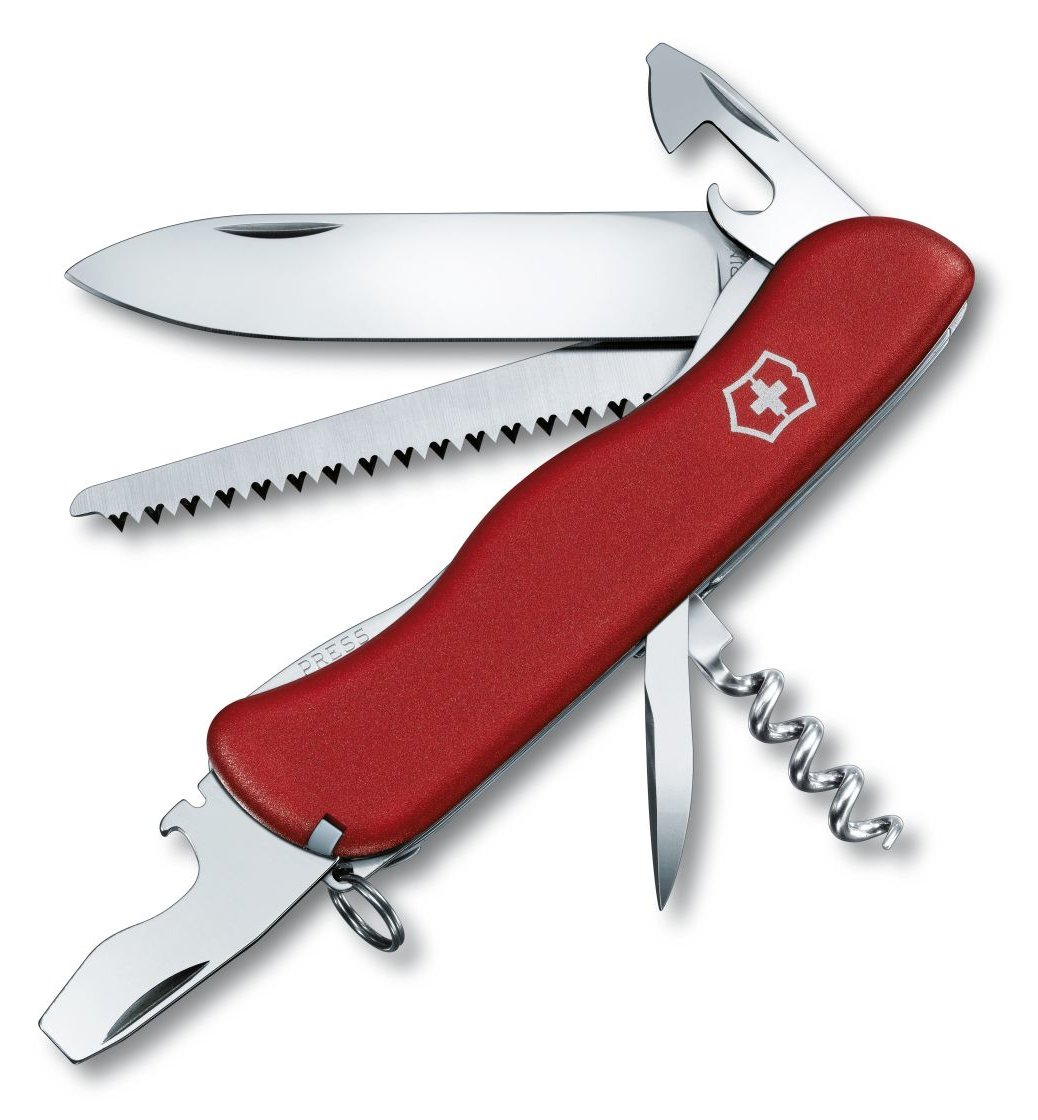 Victorinox Forester - Messer mit Feststellklinge - Multi-Tool-Messer - Clippunkt - Polyamid - Rot - 12 Werkzeug
