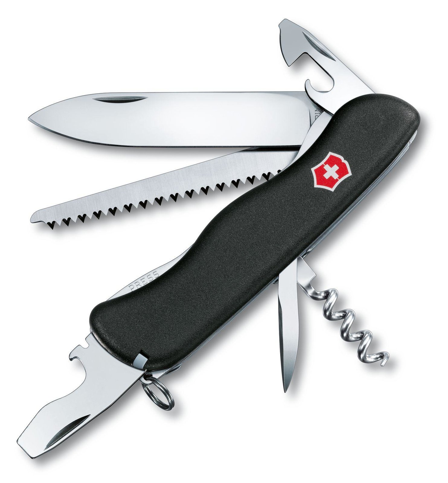 Victorinox Forester - Messer mit klappbarer Klinge - Multi-Tool-Messer - Spey-Punkt - Edelstahl - Polyamid - Schwarz