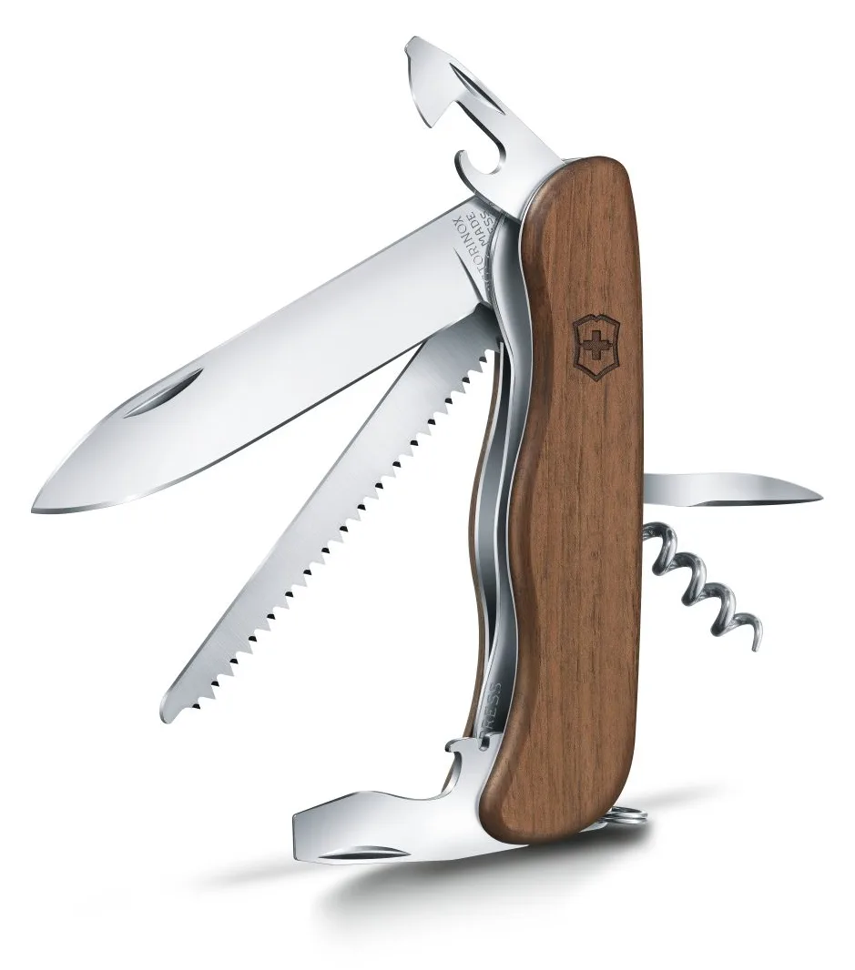 Victorinox Forester Wood - Messer mit Feststellklinge - Multi-Tool-Messer - Clippunkt - Walnuss - Walnuss - 10 Werkzeug, Ansicht 3