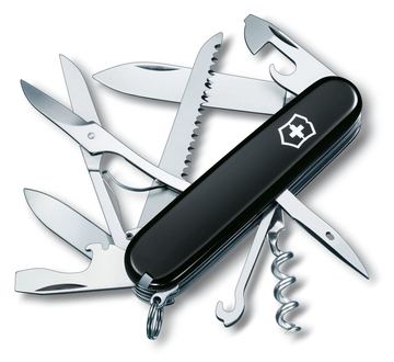 Victorinox Huntsman - Slip joint knife - Multi-Tool-Messer - Absetzpunkt - Edelstahl - ABS Synthetik - Schwarz von LumaTech