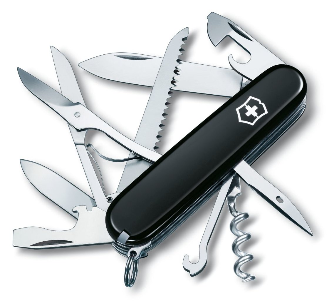 Victorinox Huntsman - Slip joint knife - Multi-Tool-Messer - Absetzpunkt - Edelstahl - ABS Synthetik - Schwarz