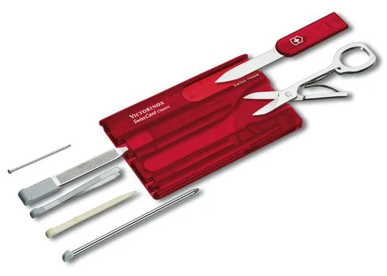 Victorinox SwissCard Classic - Rot - Transparent - ABS Synthetik - 82 mm - 4,5 mm - 26 g, Ansicht 3