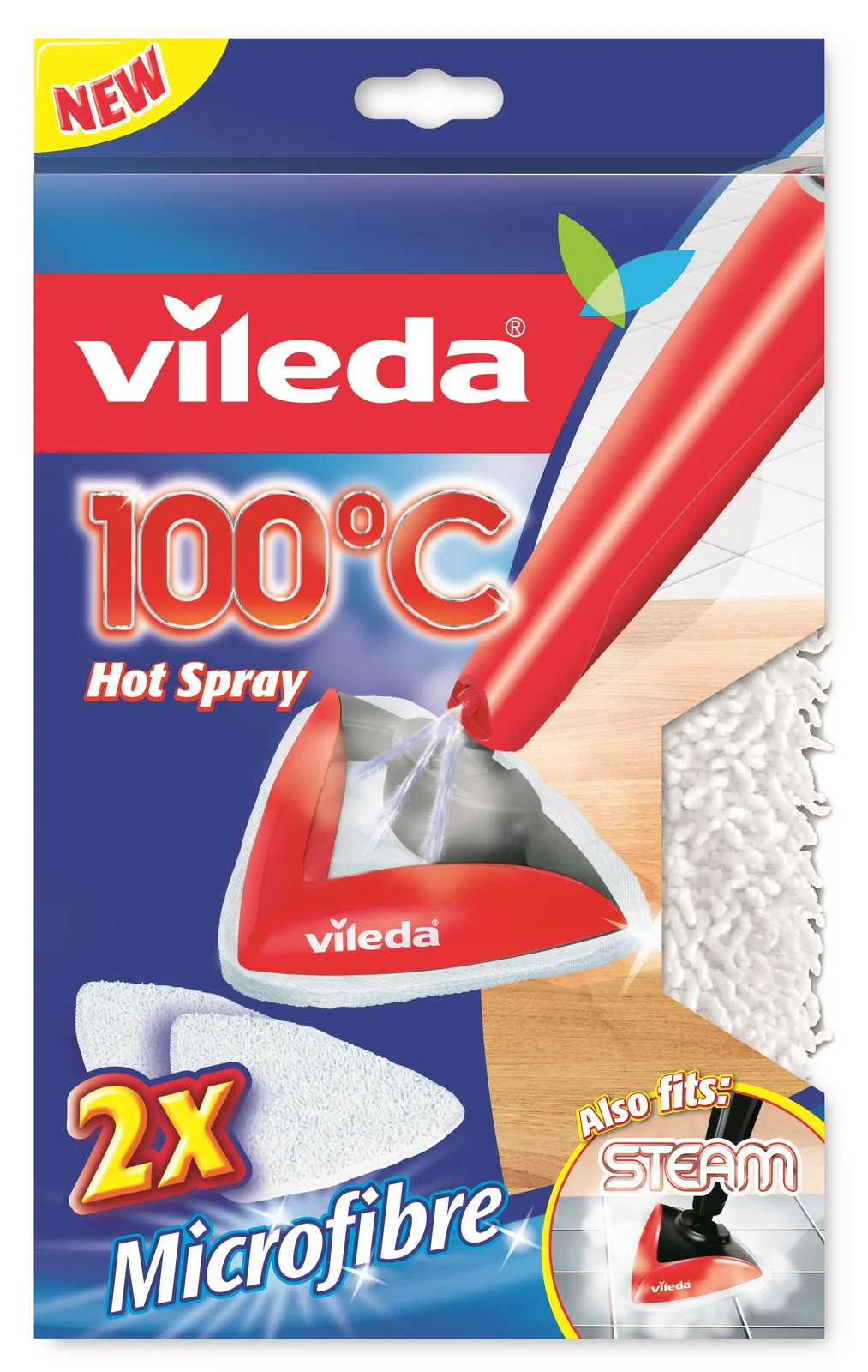 Vileda Mikrofaser-Pad - für Dampfreiniger (Packung mit 2), Ansicht 3