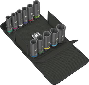 Wera 05004841001 - Steckschlüsselsatz - Schwarz - 11 Köpfe - 1/2 Zoll - Metrisch - 13,14,15,16,17,18,19,21,22,24,27 mm von LumaTech