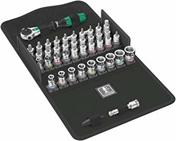 Wera 8100 SA All-in - Steckschlüssel-Set - 42 Stück(e) - Schwarz - Chrom - Grün - Ratschengriff - 1 Stück(e) - 1/4"
